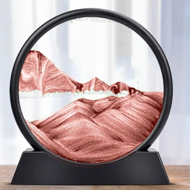 Sanduhr | 3D Sandkunst Tiefsee | Beruhigender Fließeffekt | AquaScape