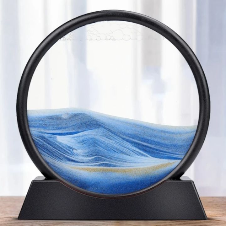 Sanduhr | 3D Sandkunst Tiefsee | Beruhigender Fließeffekt | AquaScape
