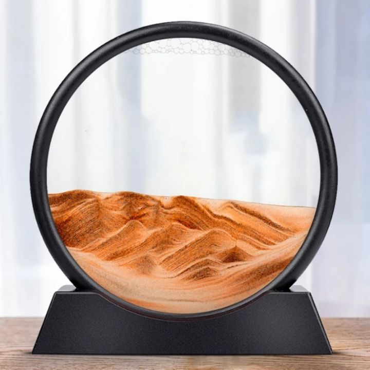 Sanduhr | 3D Sandkunst Tiefsee | Beruhigender Fließeffekt | AquaScape