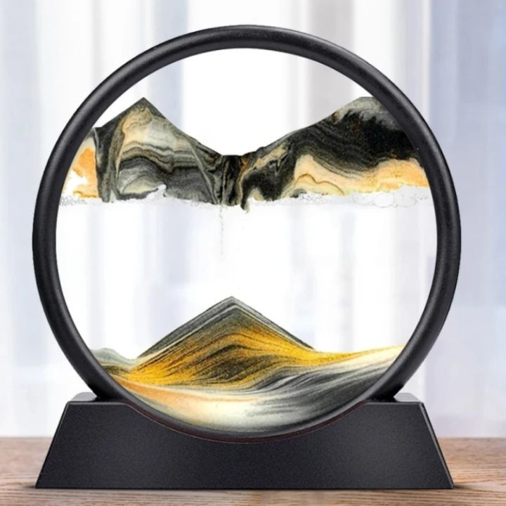 Sanduhr | 3D Sandkunst Tiefsee | Beruhigender Fließeffekt | AquaScape