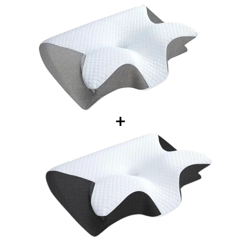 Ergonomisches Nackenstützkissen aus Memory-Schaum | Grau oder Schwarz | Optimale Nacken- und Wirbelsäulenstütze 12