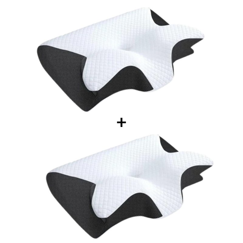 Ergonomisches Nackenstützkissen aus Memory-Schaum | Grau oder Schwarz | Optimale Nacken- und Wirbelsäulenstütze 11