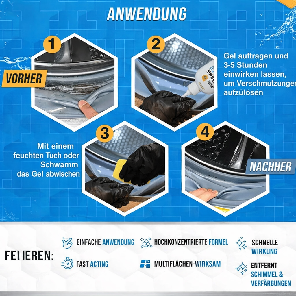 Schimmelentferner | Tiefenwirksame Reinigung | Haftstarkes Schimmel Gel | MoldFend