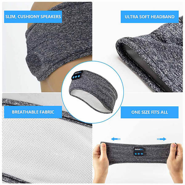 Schlaf Kopfhörer Bluetooth Stirnband | Flache Lautsprecher | Seitenschläfer | Dormix