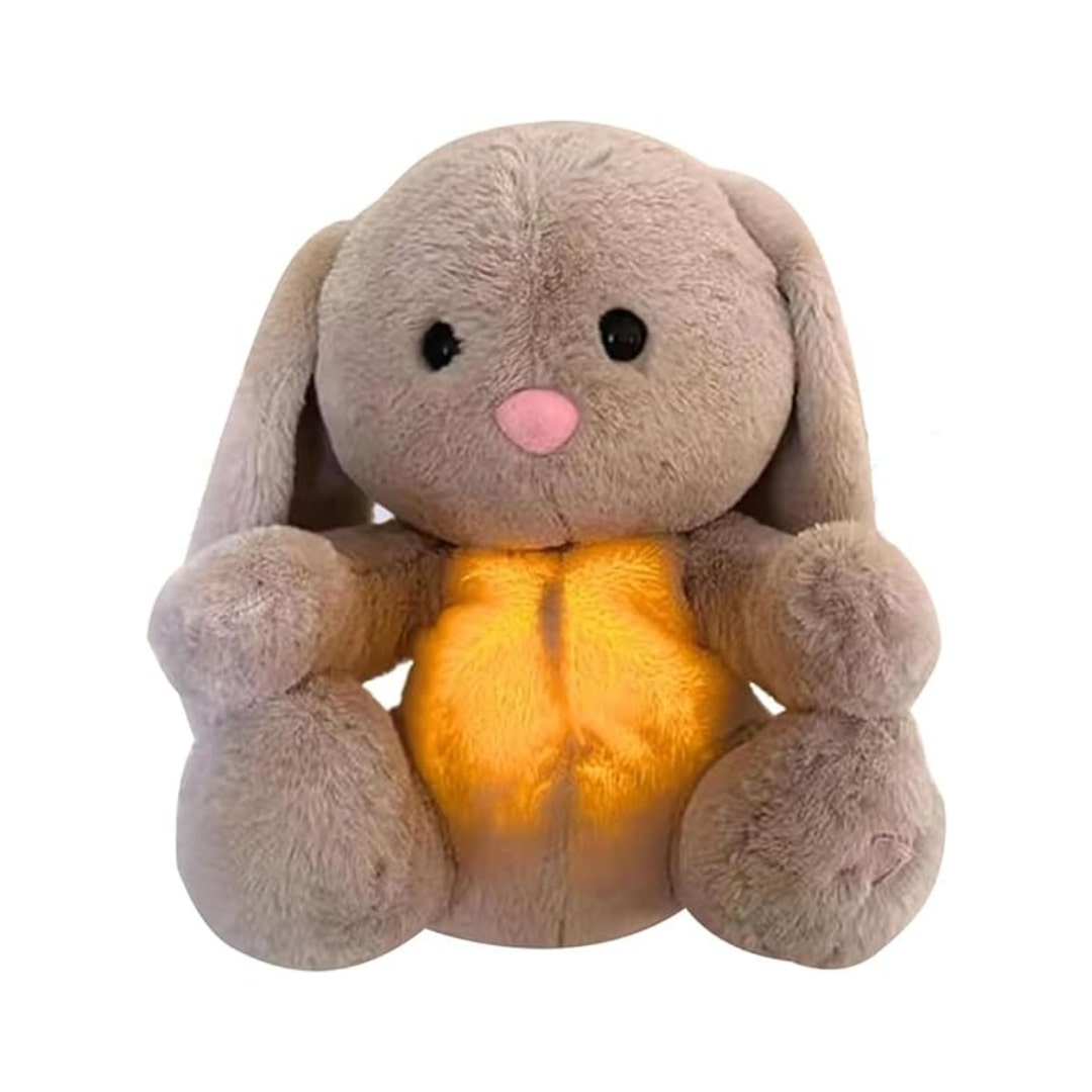 Atmendes Kuschelkaninchen aus weichem Plüsch | Sanfte Atembewegung sorgt für Ruhe | Abnehmbares Modul, waschbar 8