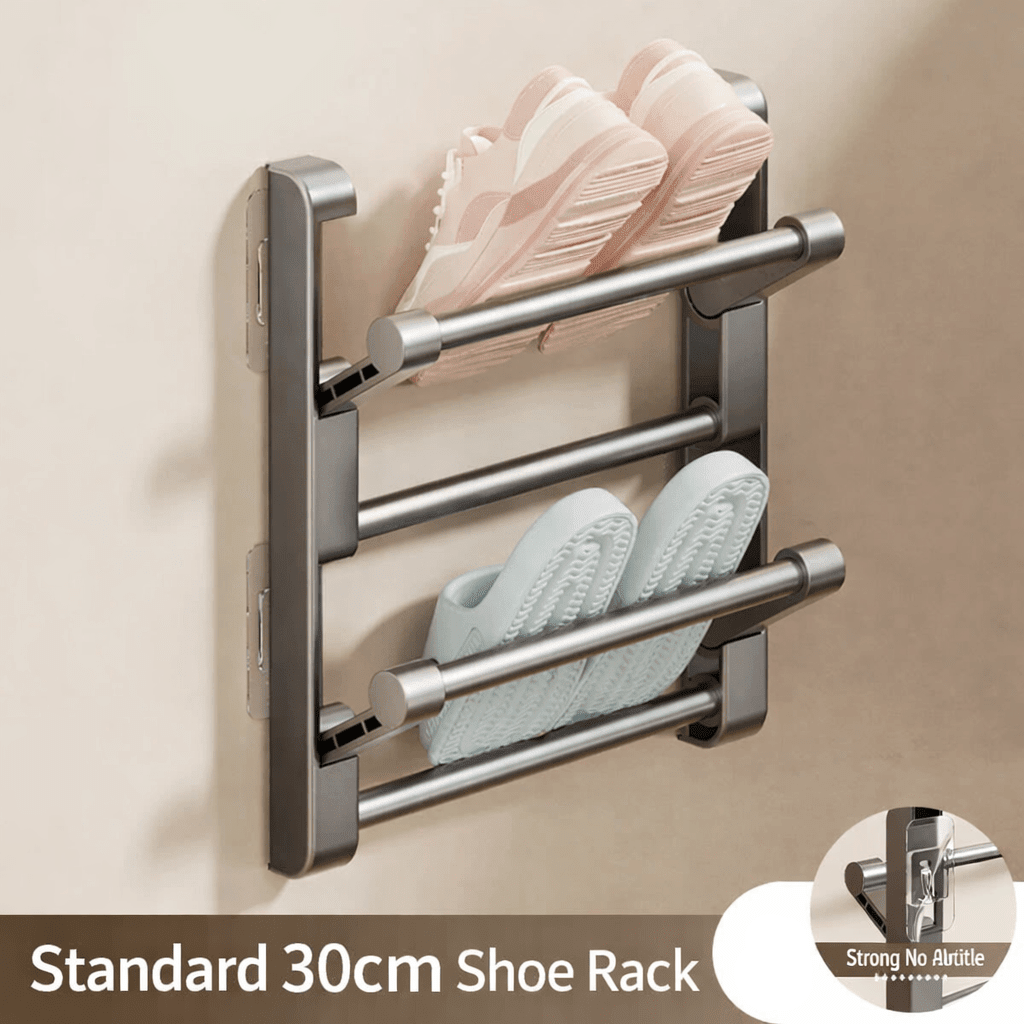 Schuhregal Wandmontage Kunststoff | Pflegeleichtes Material | Platzsparend | ShoeLine