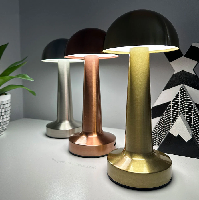Stolní lampa | Houbový design se 3 barvami světla | Dotykové ovládání | AuraMush