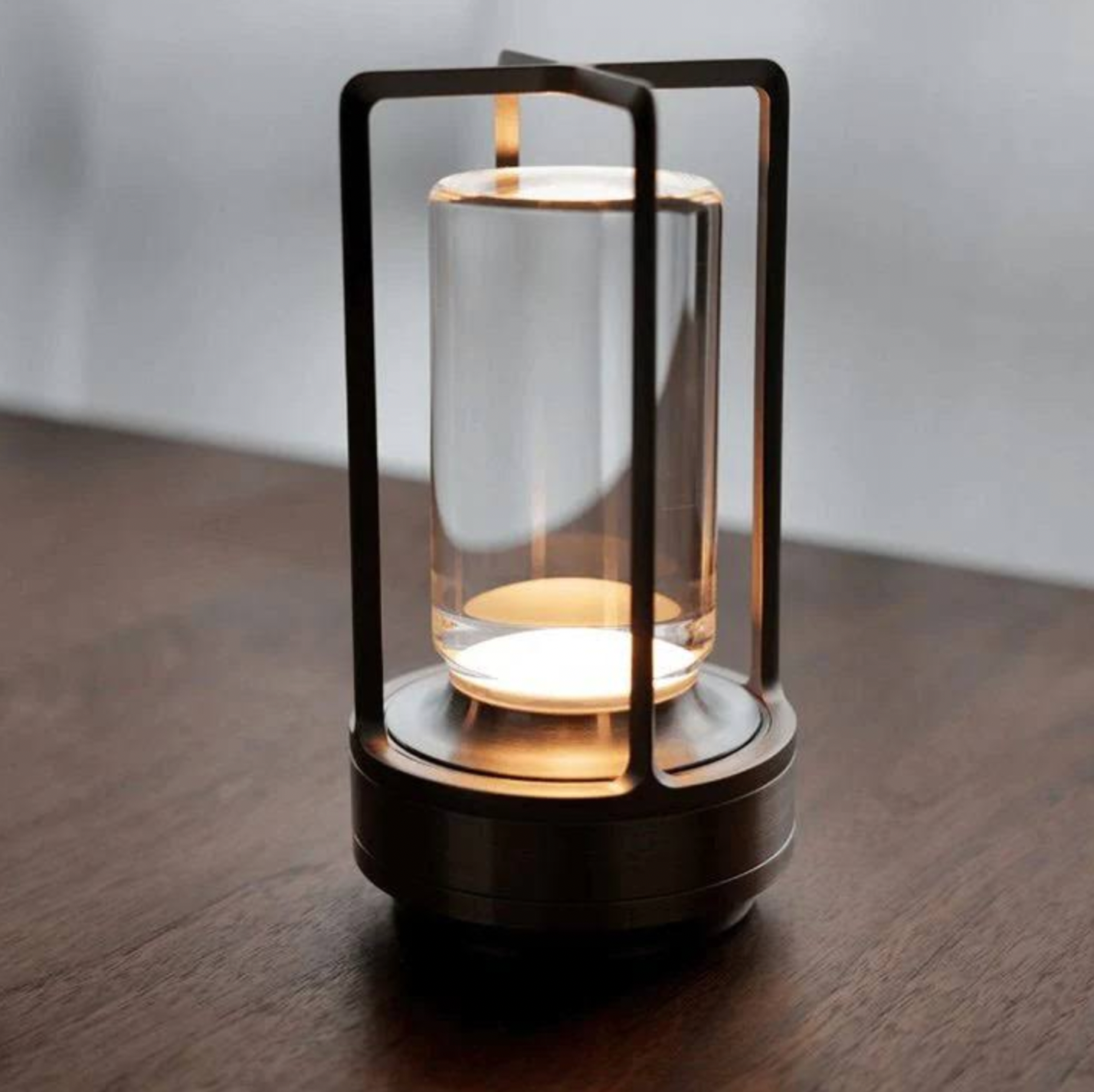 Lampe de table sans fil | Design en cristal | Intensité réglable par commande tactile | CrystalGlow