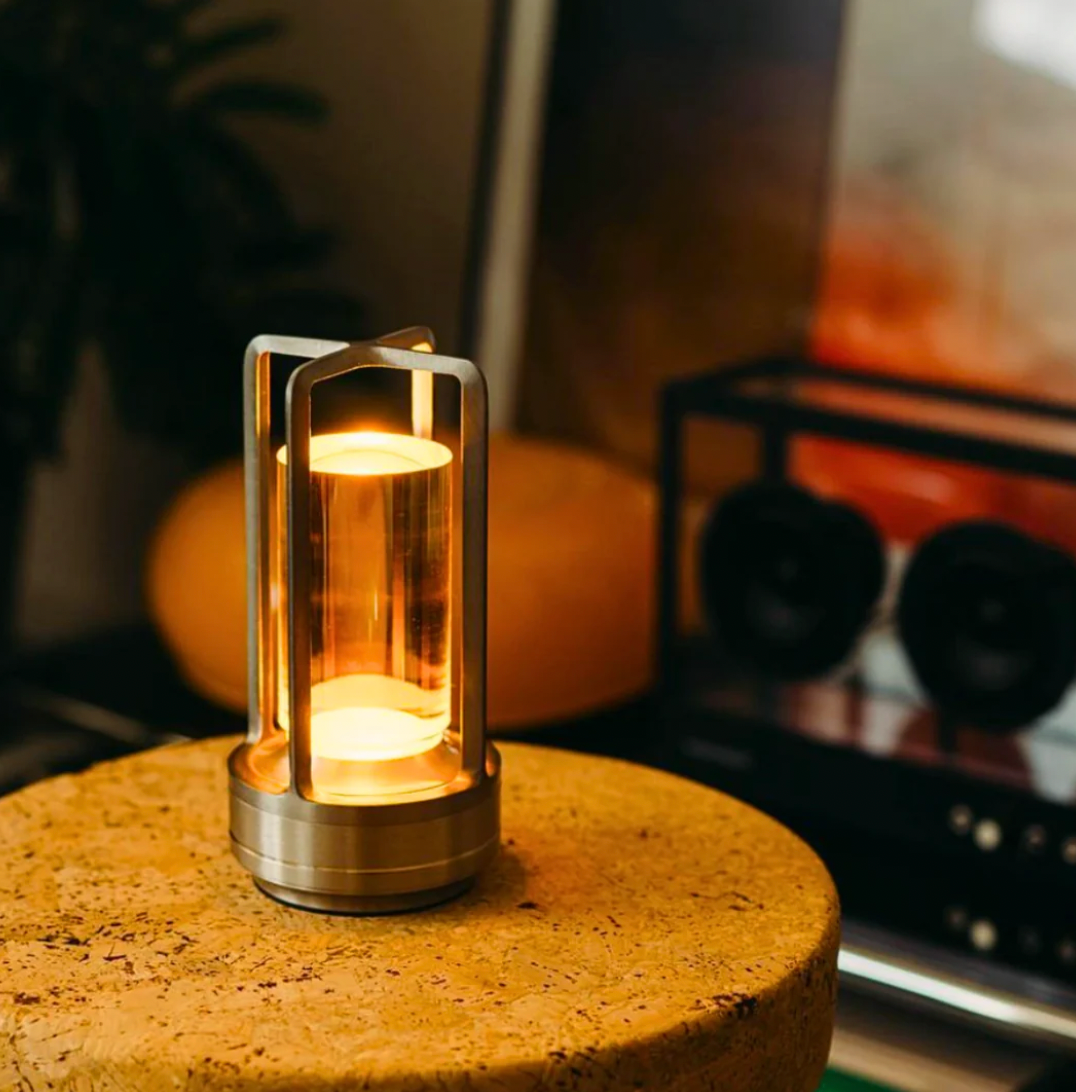 Lampe de table sans fil | Design en cristal | Intensité réglable par commande tactile | CrystalGlow