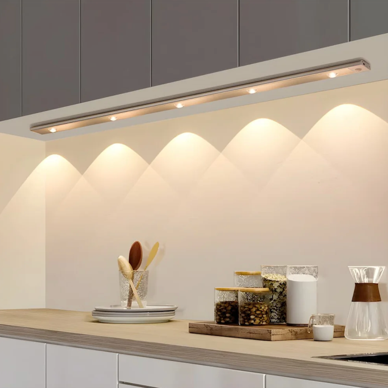 LED-wandlamp | Bewegingssensor | 3 lichtkleuren, dimbaar | LumiClip