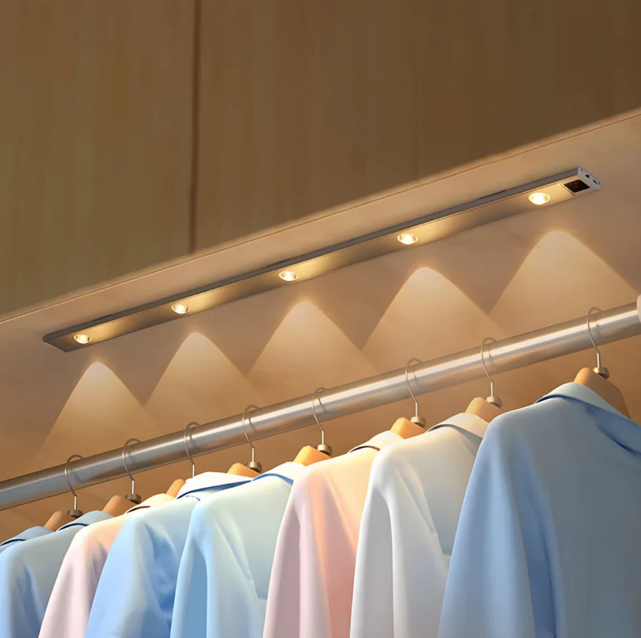 LED-wandlamp | Bewegingssensor | 3 lichtkleuren, dimbaar | LumiClip