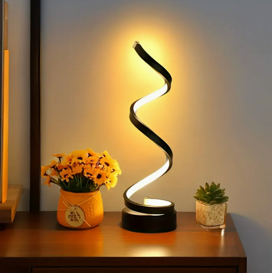 Spirálová stolní LED lampa | Stmívatelná v moderním designu | 3 úrovně jasu | SpiraLux