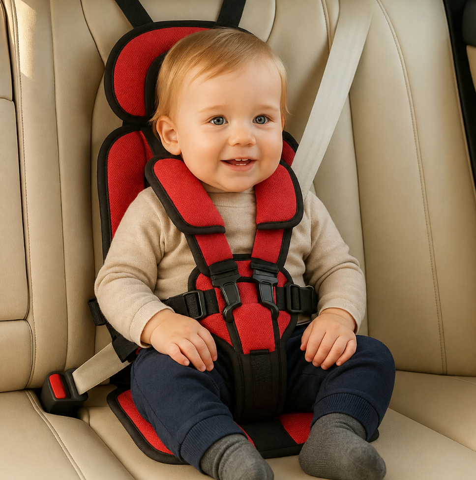 Faltbarer Kinderautositz | 5-Punkt-Sicherheitsgurt, Montage unter 1 Minute | Leicht und kompakt für Auto, Taxi und Reisen 2