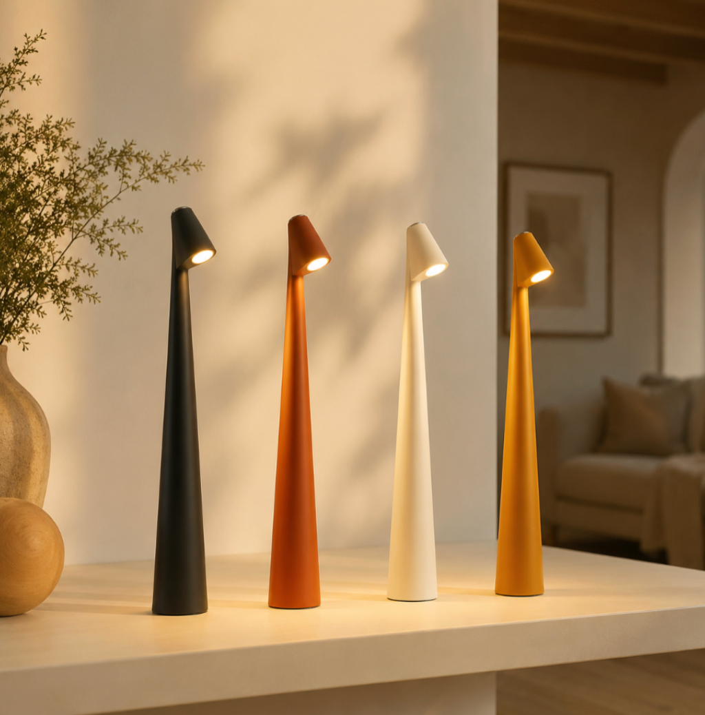 Lampe de chevet | Design scandinave | Intensité réglable sur 3 niveaux par commande tactile | LumaLean