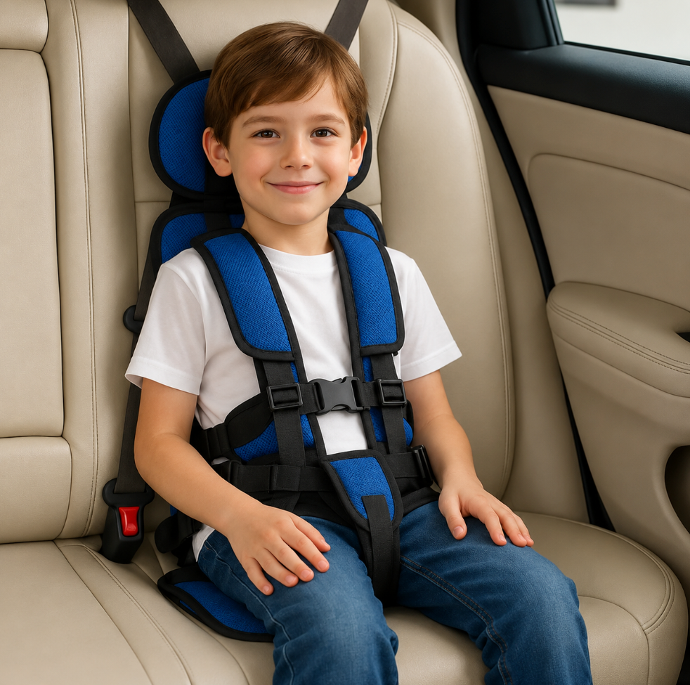 Faltbarer Kinderautositz | 5-Punkt-Sicherheitsgurt, Montage unter 1 Minute | Leicht und kompakt für Auto, Taxi und Reisen 19