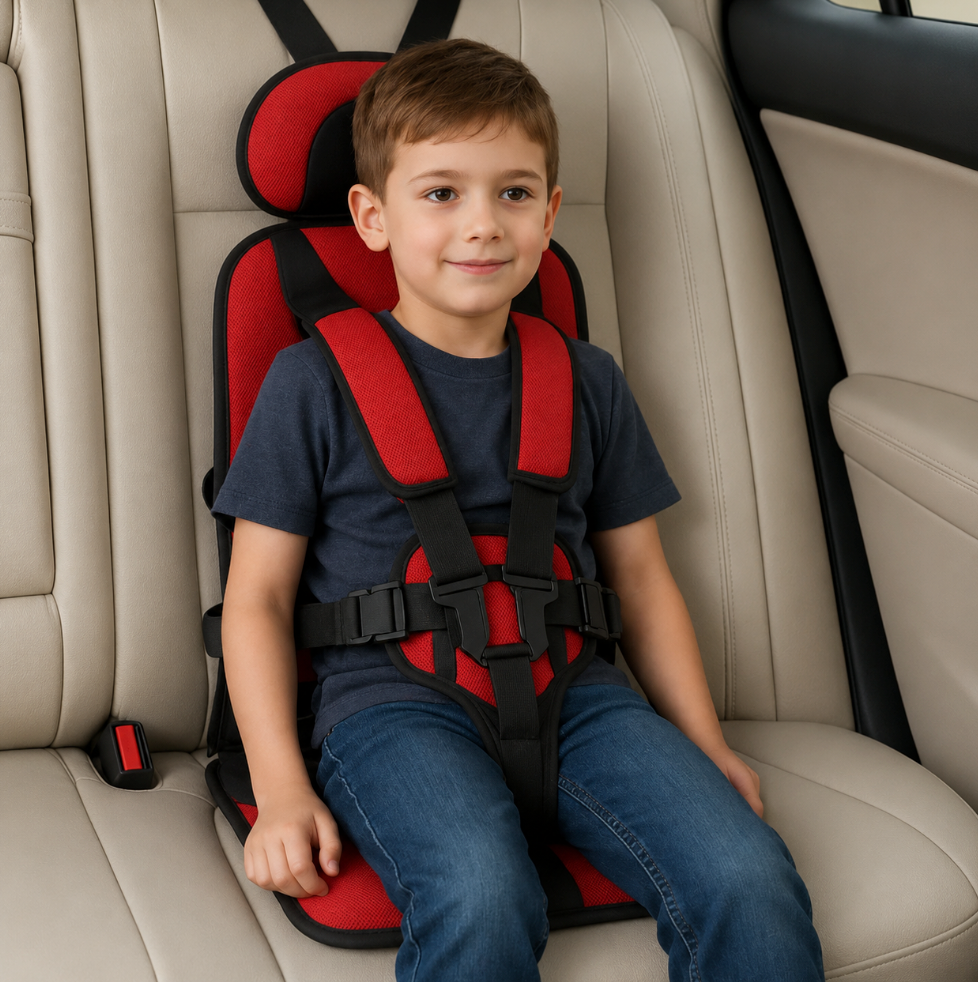 Faltbarer Kinderautositz | 5-Punkt-Sicherheitsgurt, Montage unter 1 Minute | Leicht und kompakt für Auto, Taxi und Reisen 21