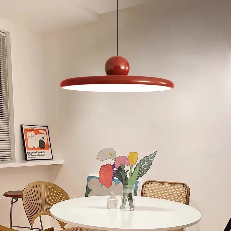 LED-Pendelleuchte Bauhaus-Stil Ø 30/40 cm | Rot, Grün, Weiss | 3 Lichtfarben, verstellbare Länge, einfache Montage 8