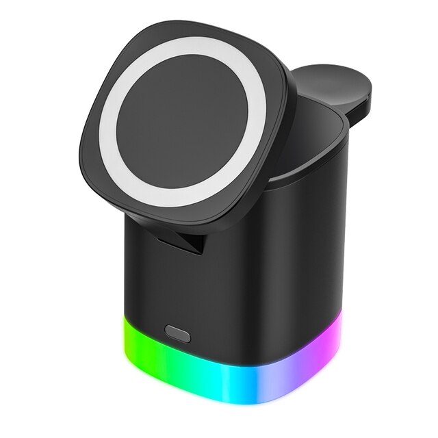 Drahtloses Ladegerät 3-in-1 faltbar magnetisch mit RGB-Nachtlicht 1