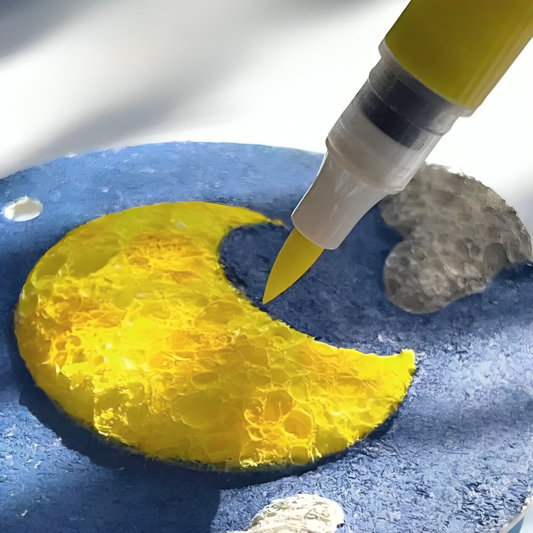 Conjunto de pintura com estrutura de espuma mágica 3D | com tintas, pincéis e modelos | Artesanato limpo | PuffArt