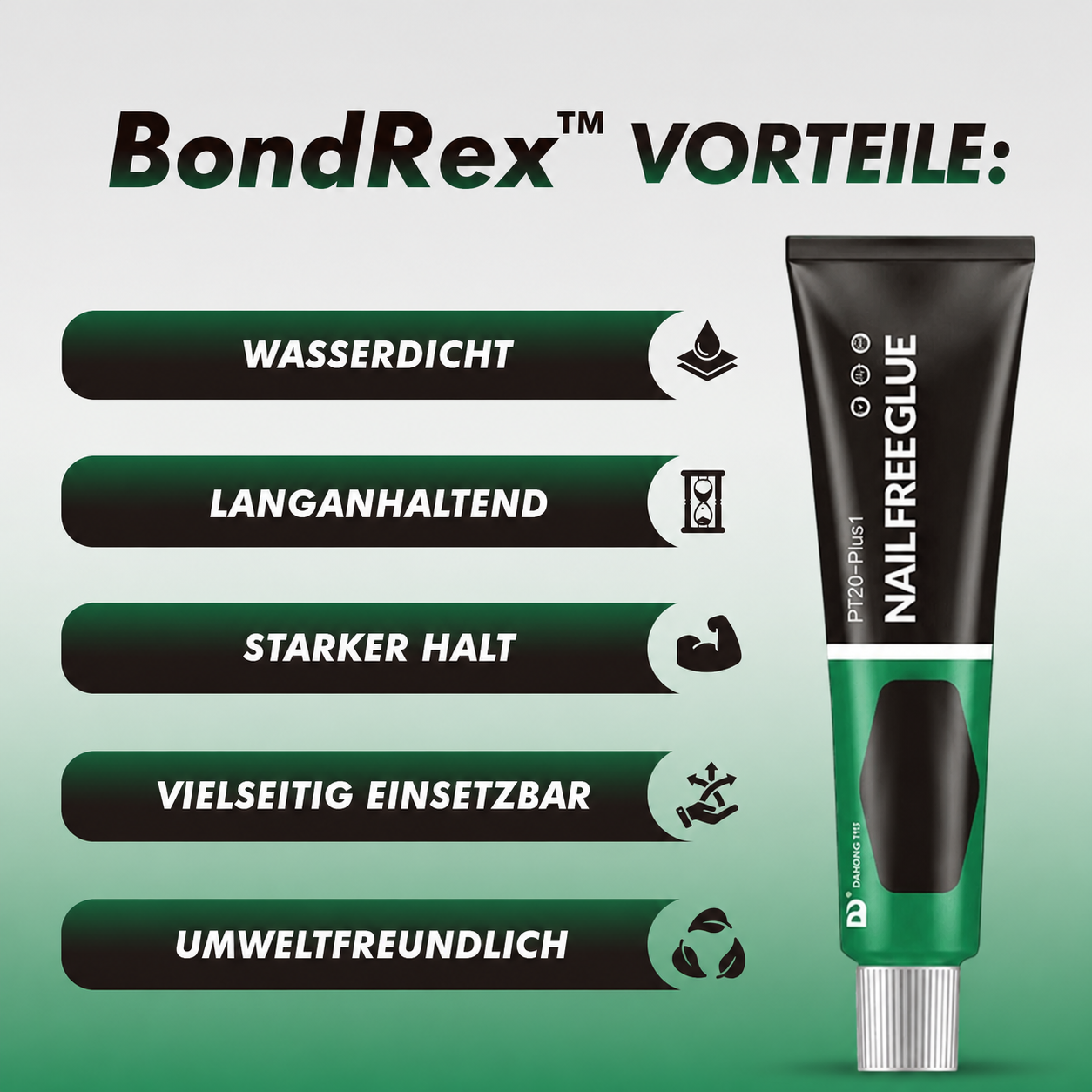 Zelfklevende afdichtingsmassa | Geen boren & hameren | Hout, metaal, steen & keramiek | BondRex
