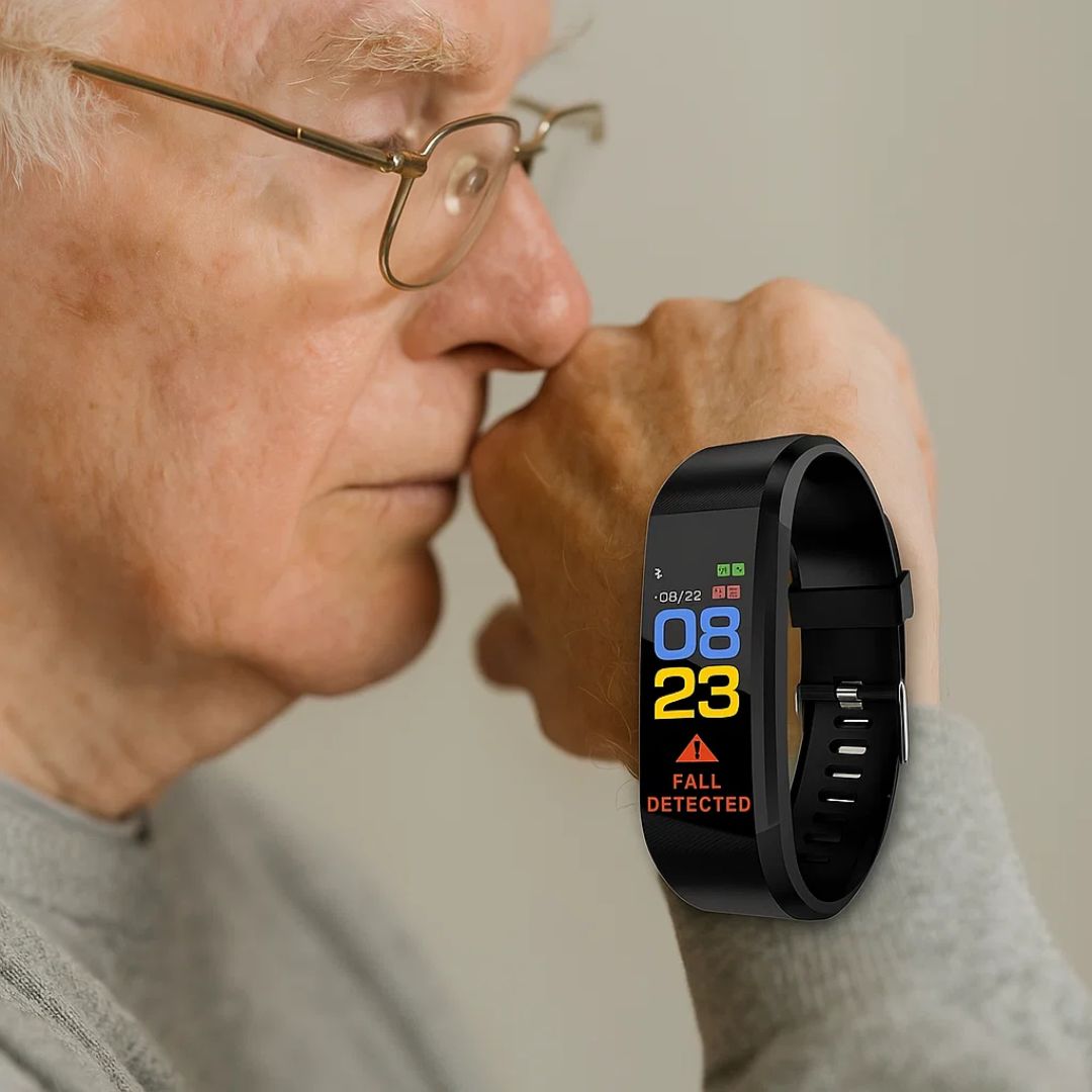 Seniorur | Stort display | Brugervenligt fitnessarmbånd | CareBand
