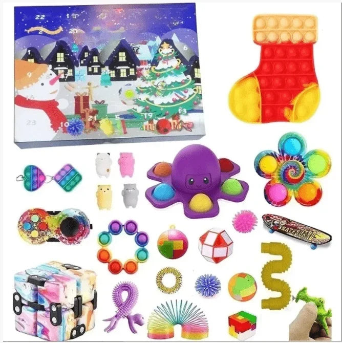 Sensorik Adventskalender Kinder kindersicher mit täglichen Fächern 4
