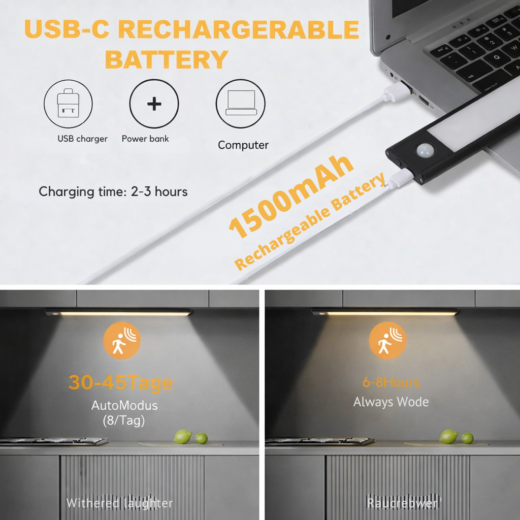 Sensorleuchte | USB-wiederaufladbar | Dimmbar & Kabellos | LumoMotion