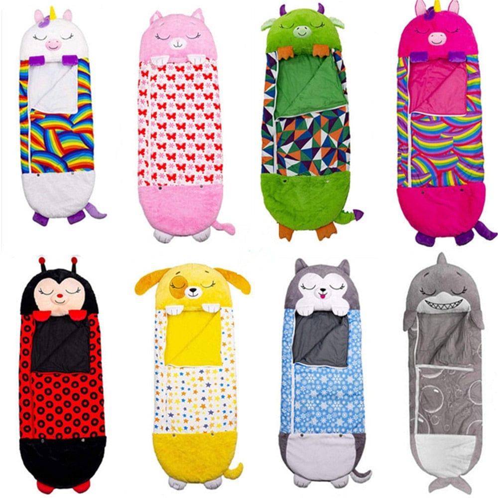 Sacchi a pelo per bambini | Motivo animale | Sacco a pelo 2-in-1 e cuscino coccoloso | SnuggleBeast