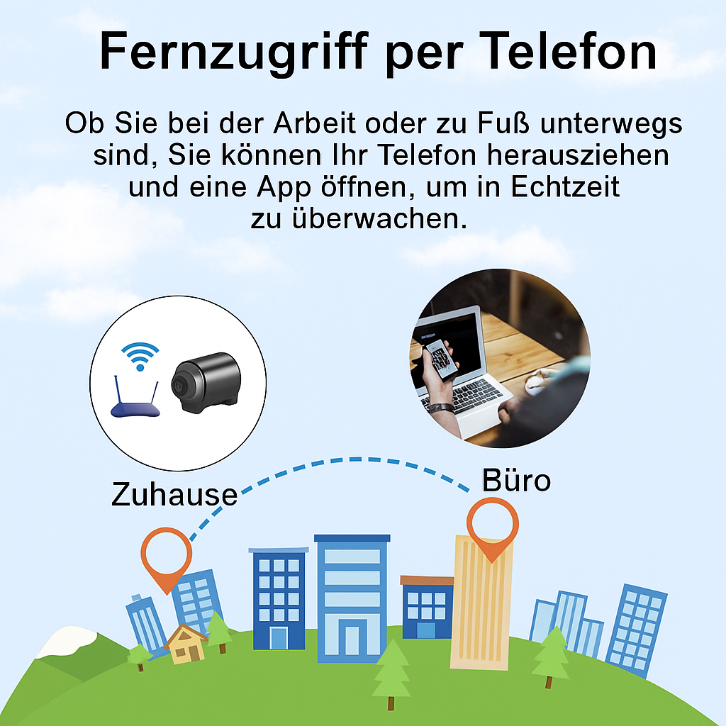 Sicherheitskamera | 1080P HD | Nachtsicht & Bewegungserkennung | Watchyra