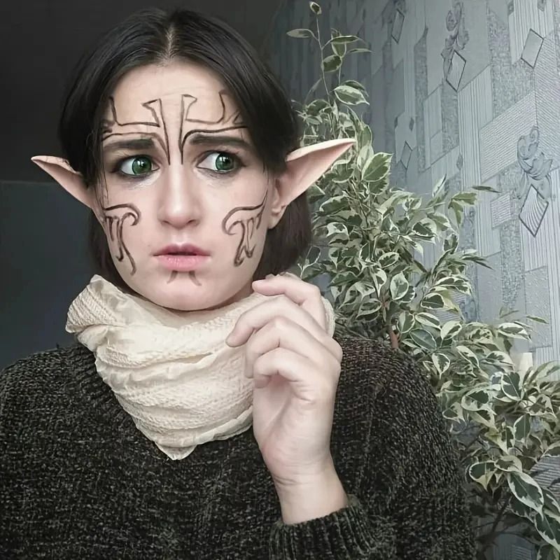 Silikon Elfenohren für Cosplay | Ohne Kleber, Schminkfähig | Weiches Material für Halloween, Fantasy & Anime, LARP 6