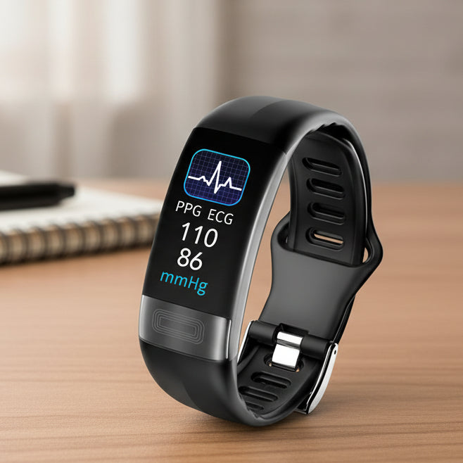 Smartwatch EKG & Blutdruck PPG | Schlafüberwachung | Bluetooth iOS & Android | Vitalband