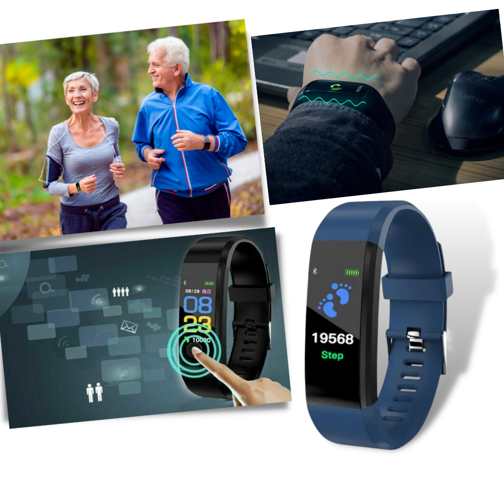 Smartwatch | Einfache Gesundheitsüberwachung | Herz- und Schlaf-Tracker | VitalBand
