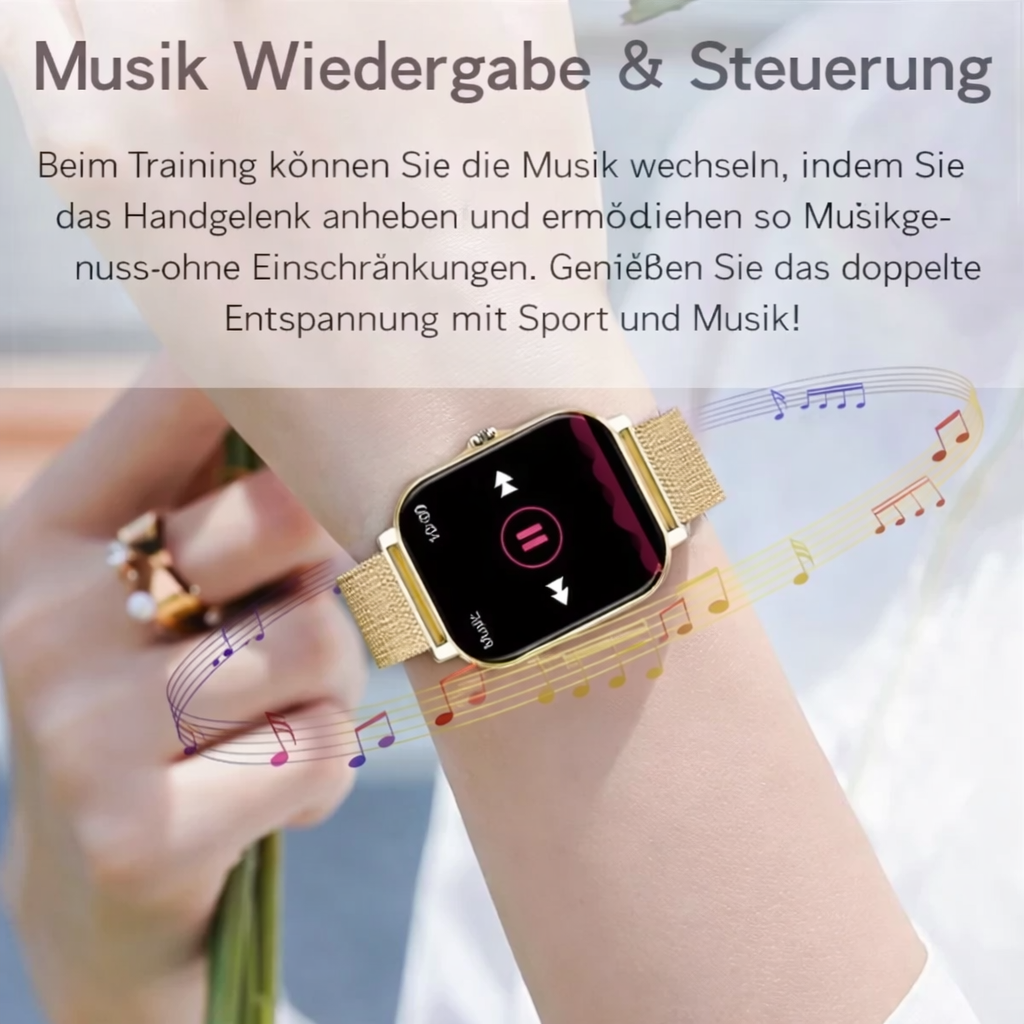 Smartwatch | Gesundheitsüberwachung | Lange Akkulaufzeit | Gebogenes Display | Healthora