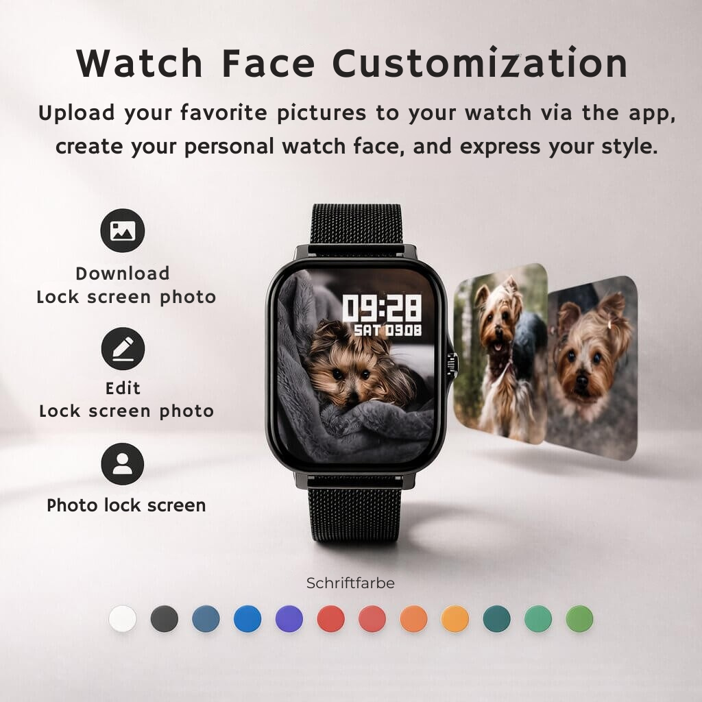 Smartwatch | Herzfrequenz und Schlafüberwachung | Bluetooth | Velnova