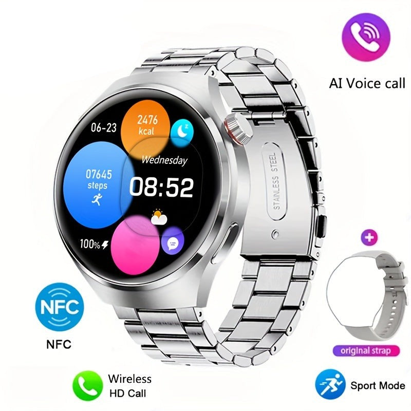 Smartwatch NFC Herren | Gesundheits-Tracking | Wasserdicht | OrbitX