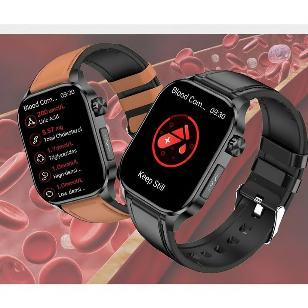 Smartwatch mit Aktivitätstracking | 2,04 Zoll AMOLED Display & Sprachassistent | Bluetooth-Telefonie und Musiksteuerung