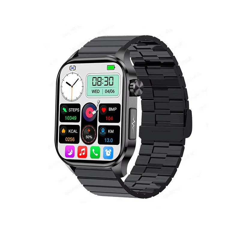 Smartwatch mit Aktivitätstracking | 2,04 Zoll AMOLED Display & Sprachassistent | Bluetooth-Telefonie und Musiksteuerung