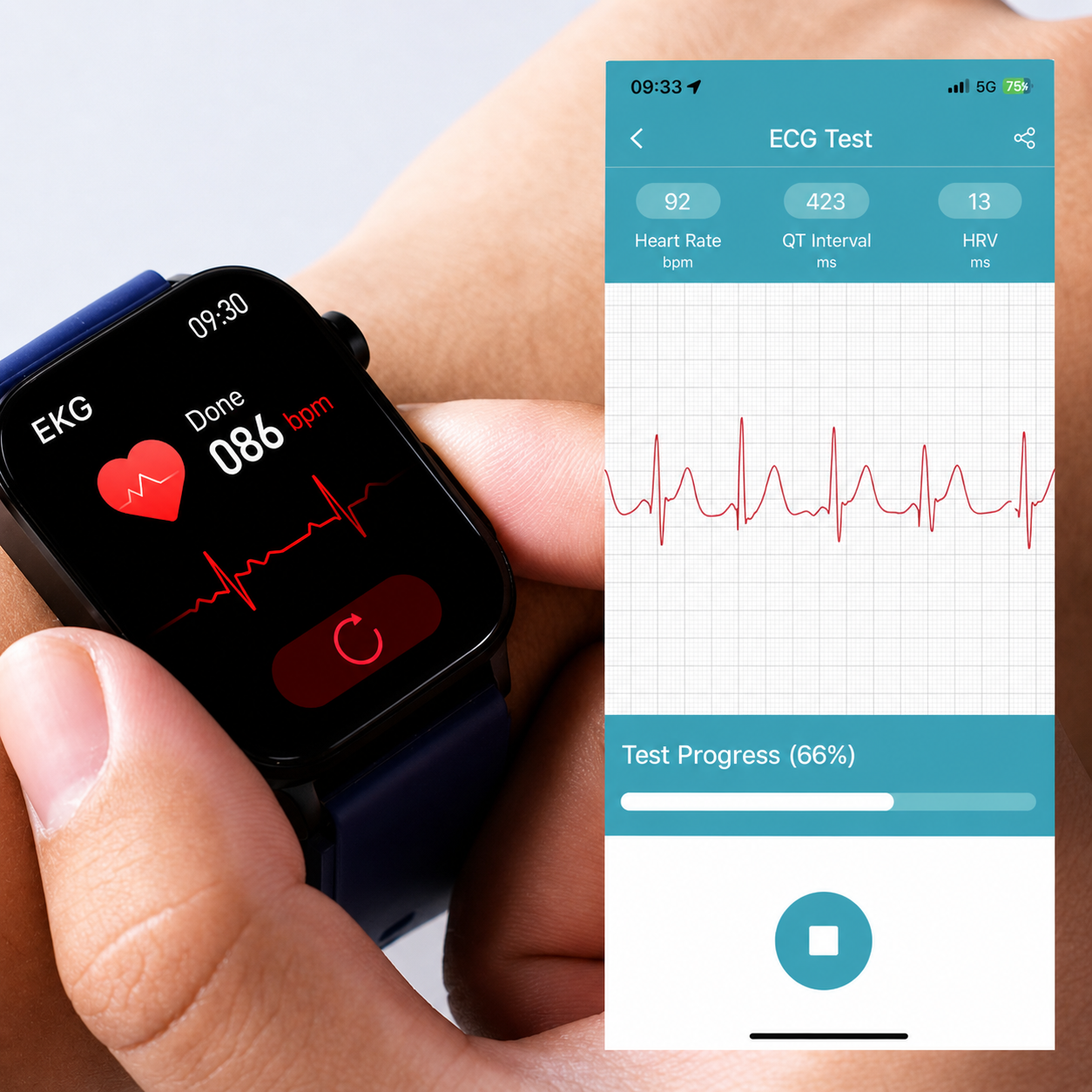 Smartwatch mit SOS-Notfallalarm und Sturzerkennung | Herzfrequenz-, Sauerstoff- und Aktivitätsmessung | Bluetooth und wasserdicht