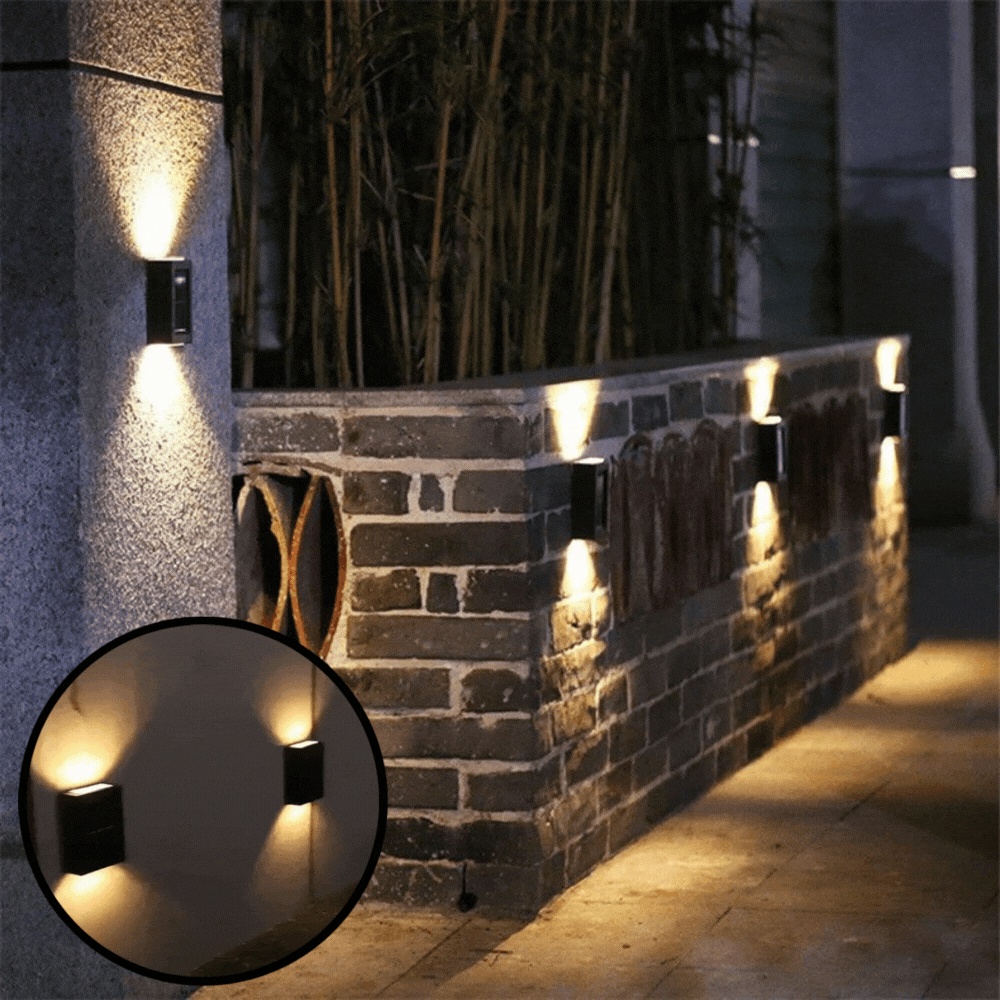 Solar-Außenleuchte LED kabellos wetterfest IP65 mit Warmweißem Licht 1