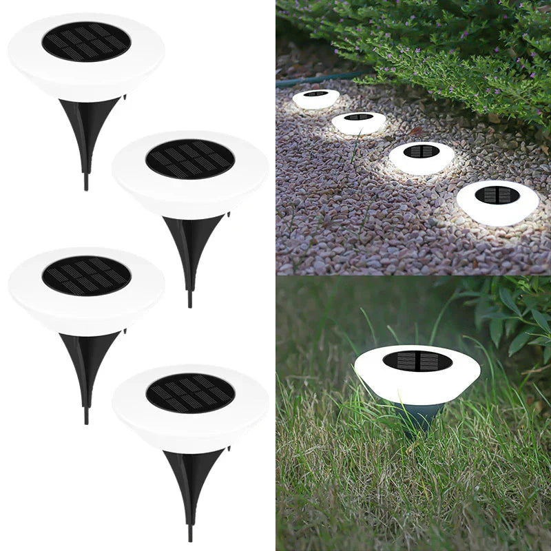 Solar-Bodenleuchten | Automatische Dämmerungsschaltung | Gleichmäßiger Lichtkreis | GartenGlanz