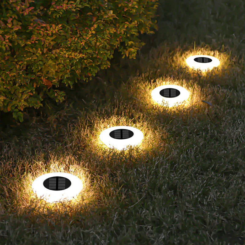 Solar-Bodenleuchten | Automatische Dämmerungsschaltung | Gleichmäßiger Lichtkreis | GartenGlanz