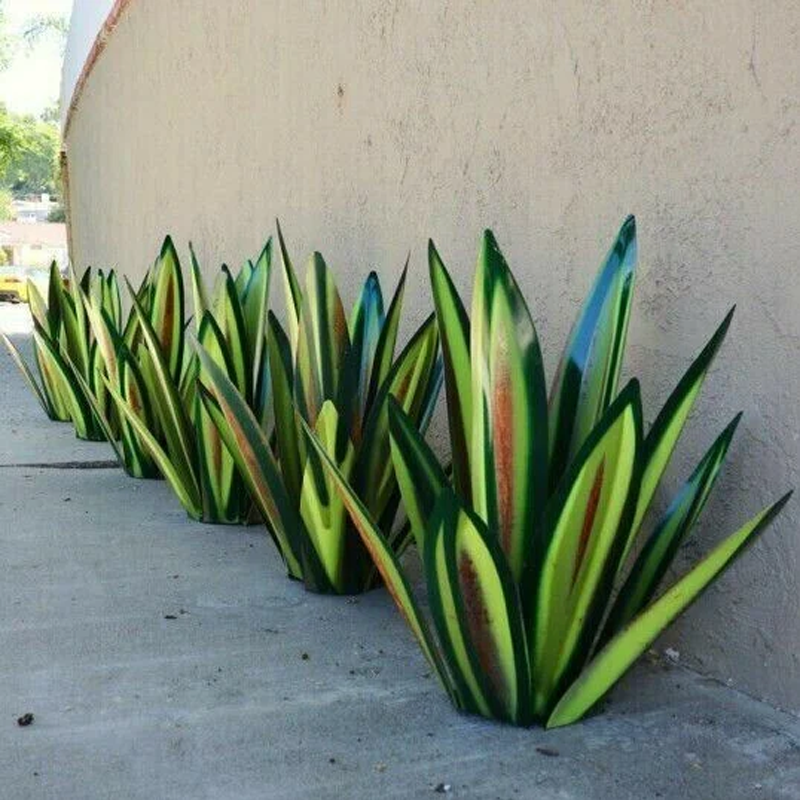 Lâmpada Solar de Agave para Jardim - Decoração | Feita à Mão | Aparência Enferrujada | Solarave