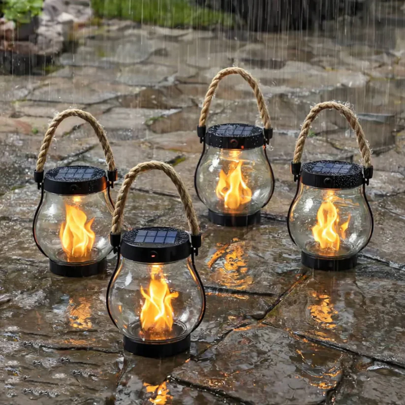 Solar-Gartenlaternen | Flammen-Effekt | Wetterfest | WildLight