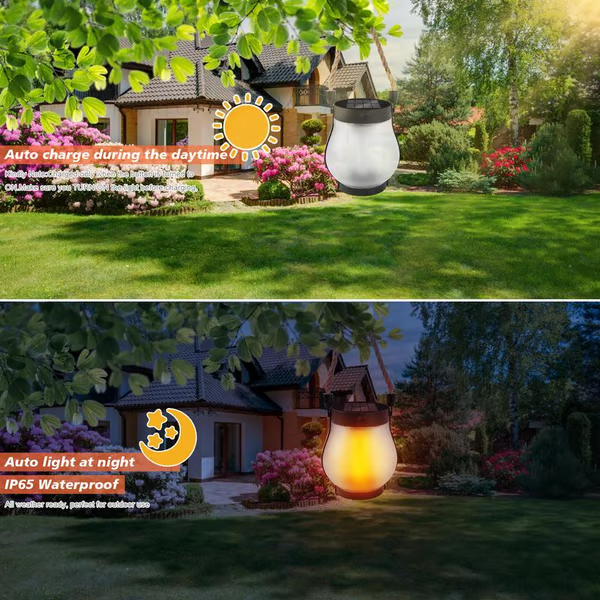 Solar-Gartenlaternen | Flammen-Effekt | Wetterfest | WildLight