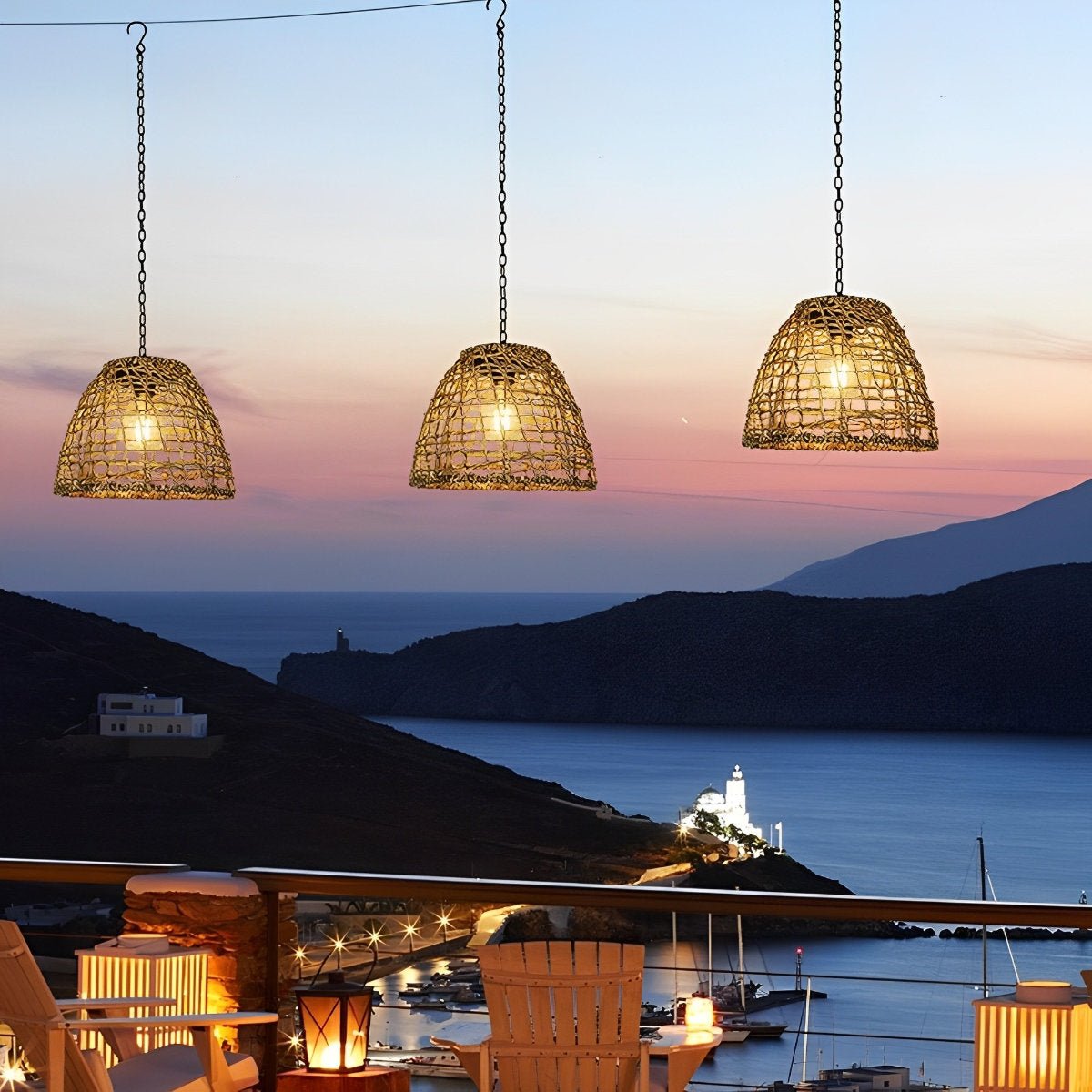 Solar Glockenlaterne | Boho Rattan | Wetterfest | NatureLume