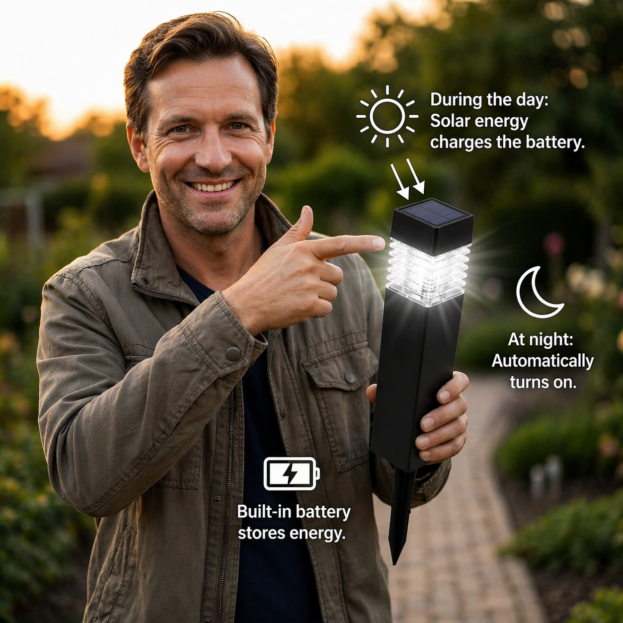 Solar-LED Bodenleuchten | Wasserdicht | Automatisch | SolarPath