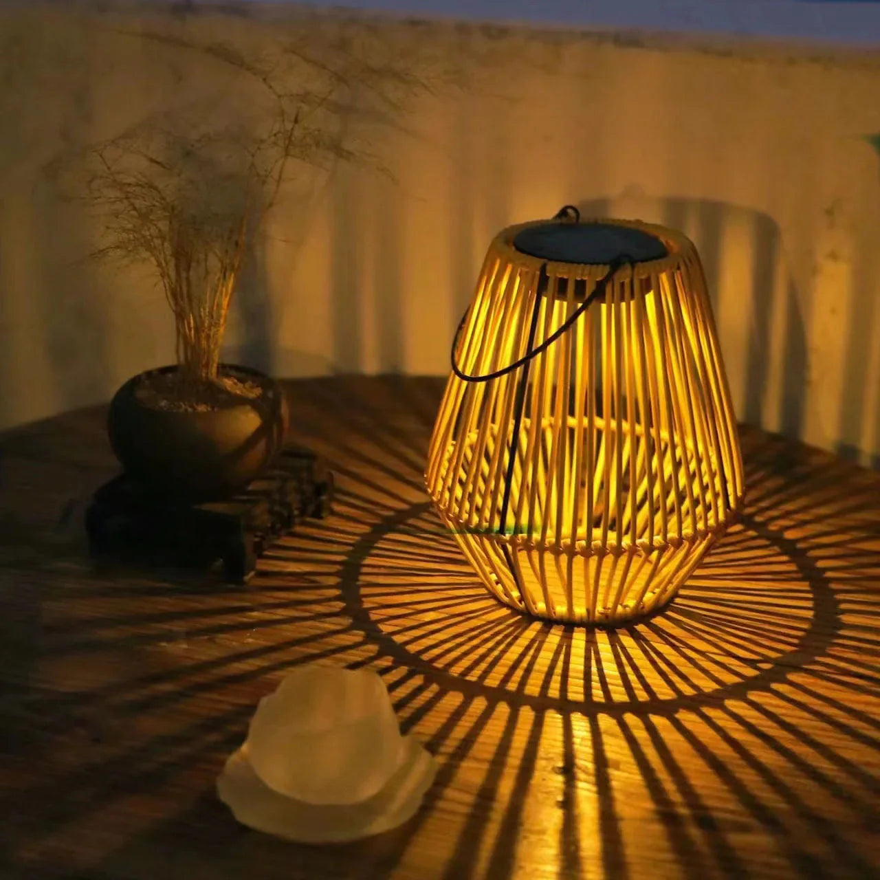 Solar-Laterne | Dämmerungssensor | Rustikaler Boho | DuskGlow