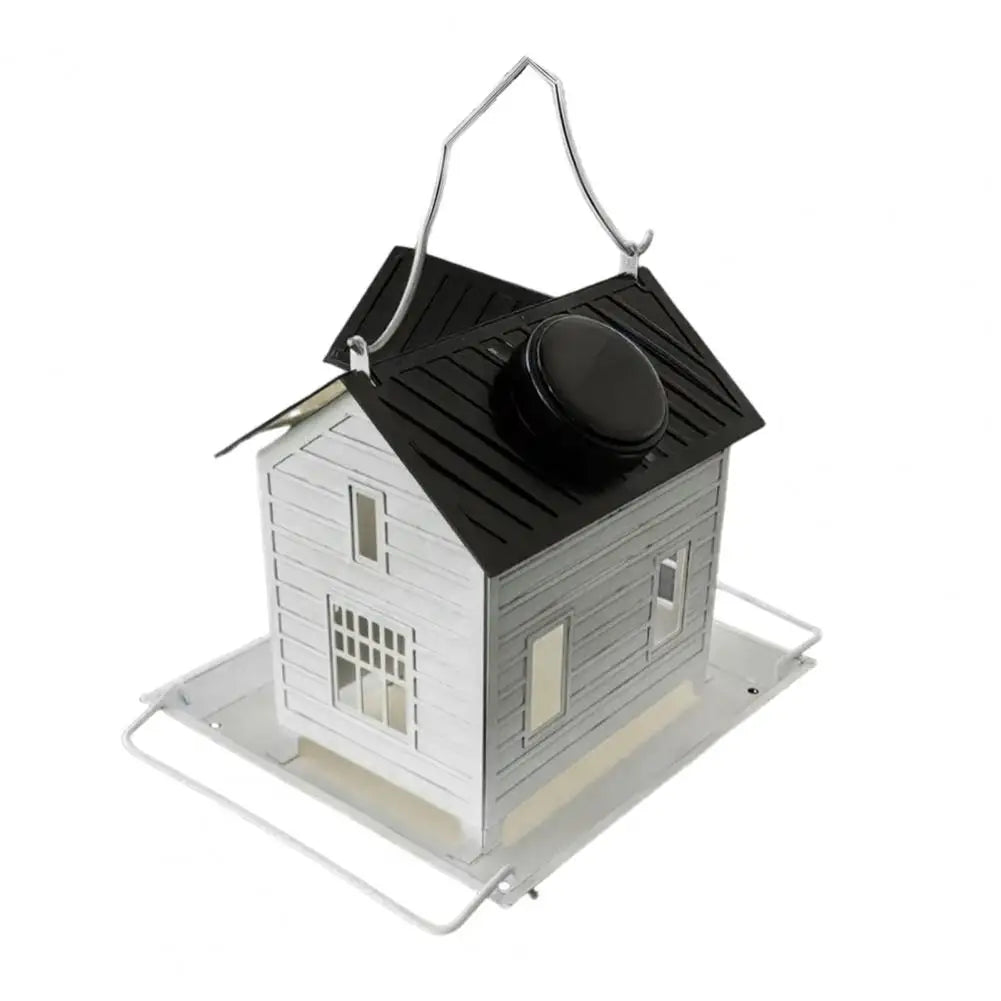 Solarbetriebenes Vogelfutterhaus | Wetterfest mit Lichtsensor | Für Garten, Balkon & Terrasse | Solarnest
