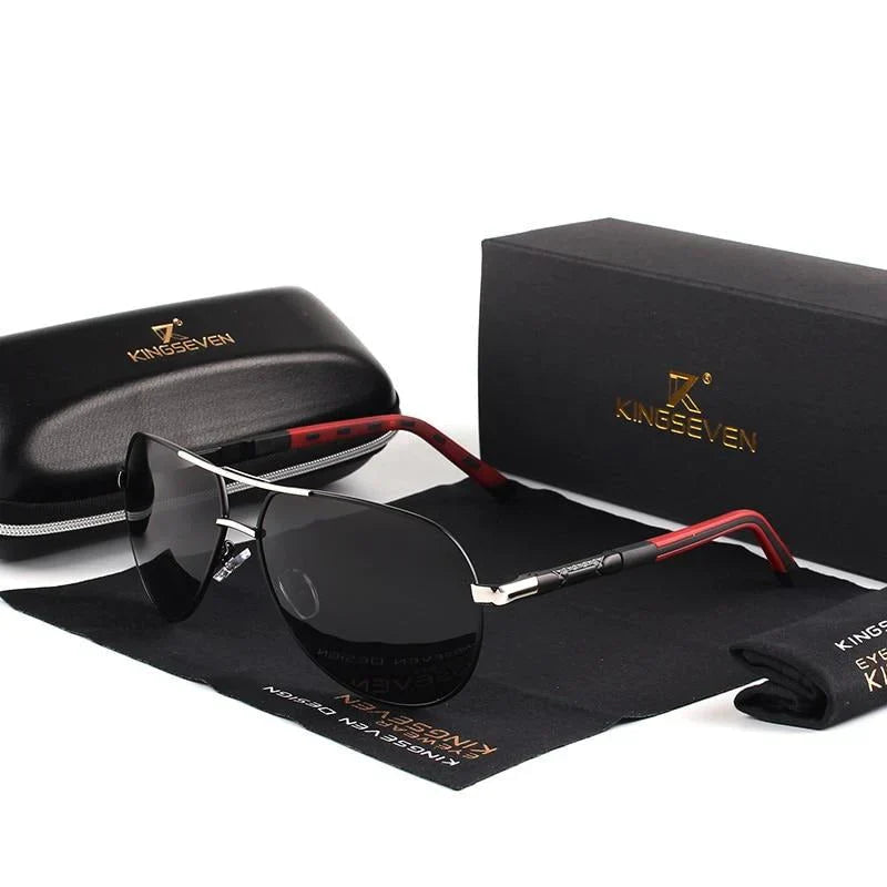 Sonnenbrille Herren polarisiert UV400 | Metallrahmen Pilotenform | Entspiegelt | Lennart