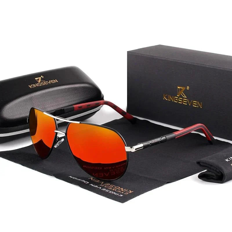 Sonnenbrille Herren polarisiert UV400 | Metallrahmen Pilotenform | Entspiegelt | Lennart